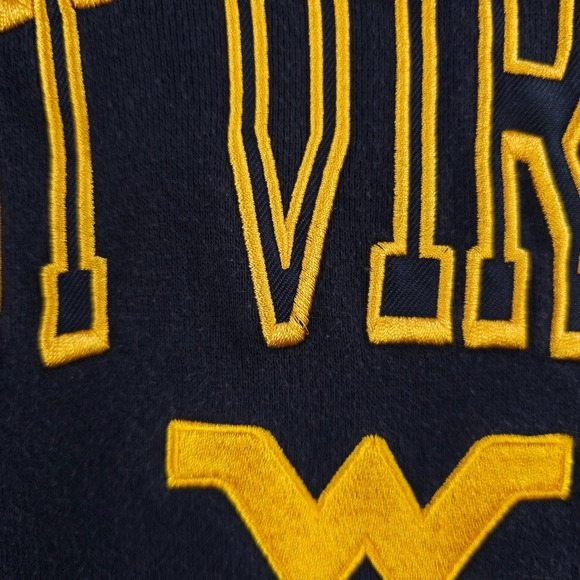 West Virginia Mountaineers Sweatshirt Mens Medium Blue Embroidered Colosseum - Picture 10 of 14